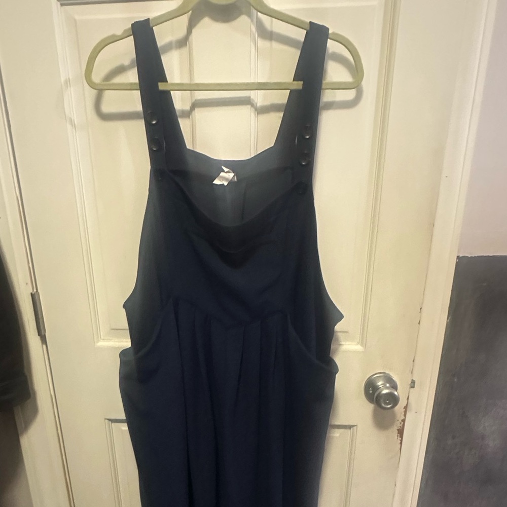 HALARA Navy Blue Maxi Overalls